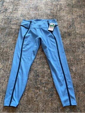 Women’s Nike Sky Blue Active Leggings with Contrast Trim